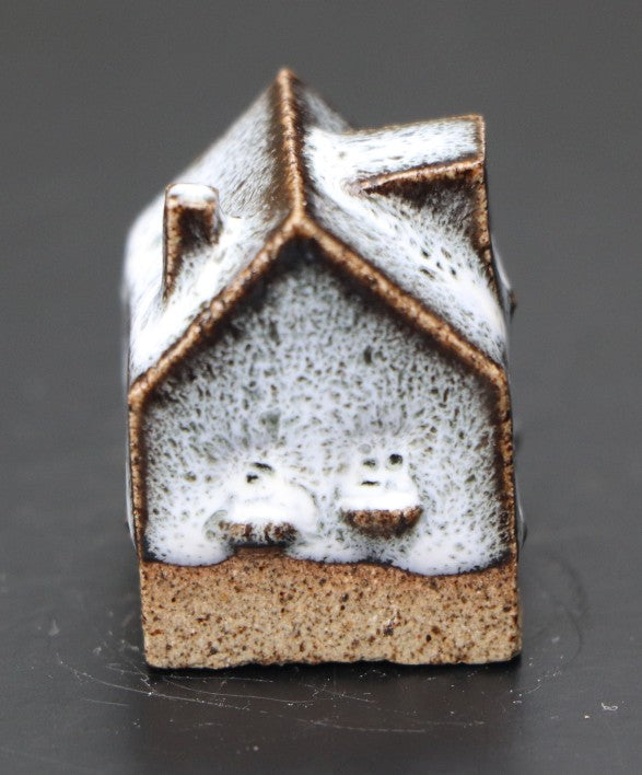 Huis klein blauw-wit