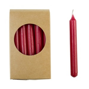 Kaarsen klein 12 mm Rood (potloodkaarsjes)