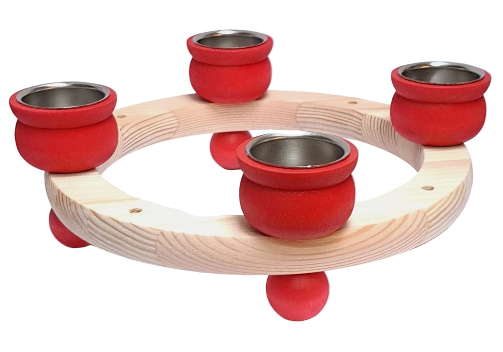 Kaarsenkrans waxine rood