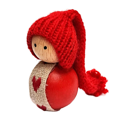 Deco klein Nisse rood