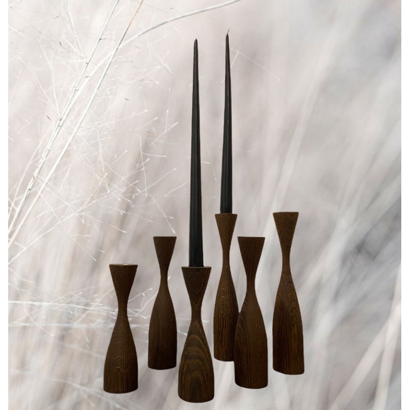 Kandelaars By Brorson Shape gerookt eiken