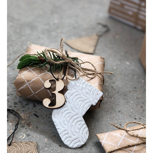 Zero Waste Kerstornamenten wit 12 st