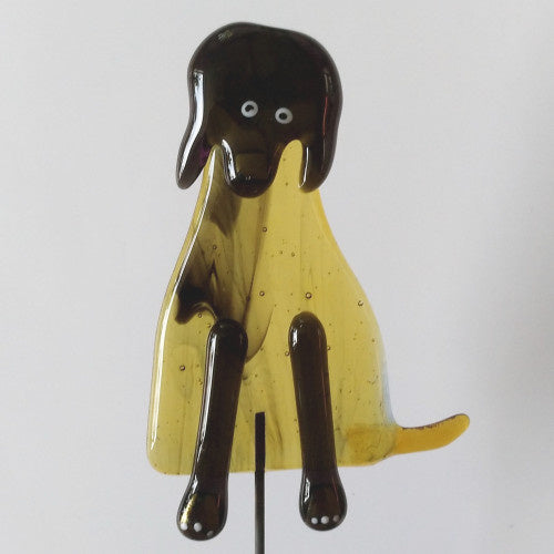 Glaskunst Hond lichtbruin