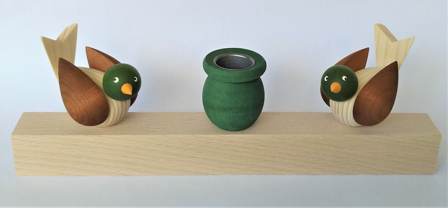 Deco groot Vogels Luxe set bruin