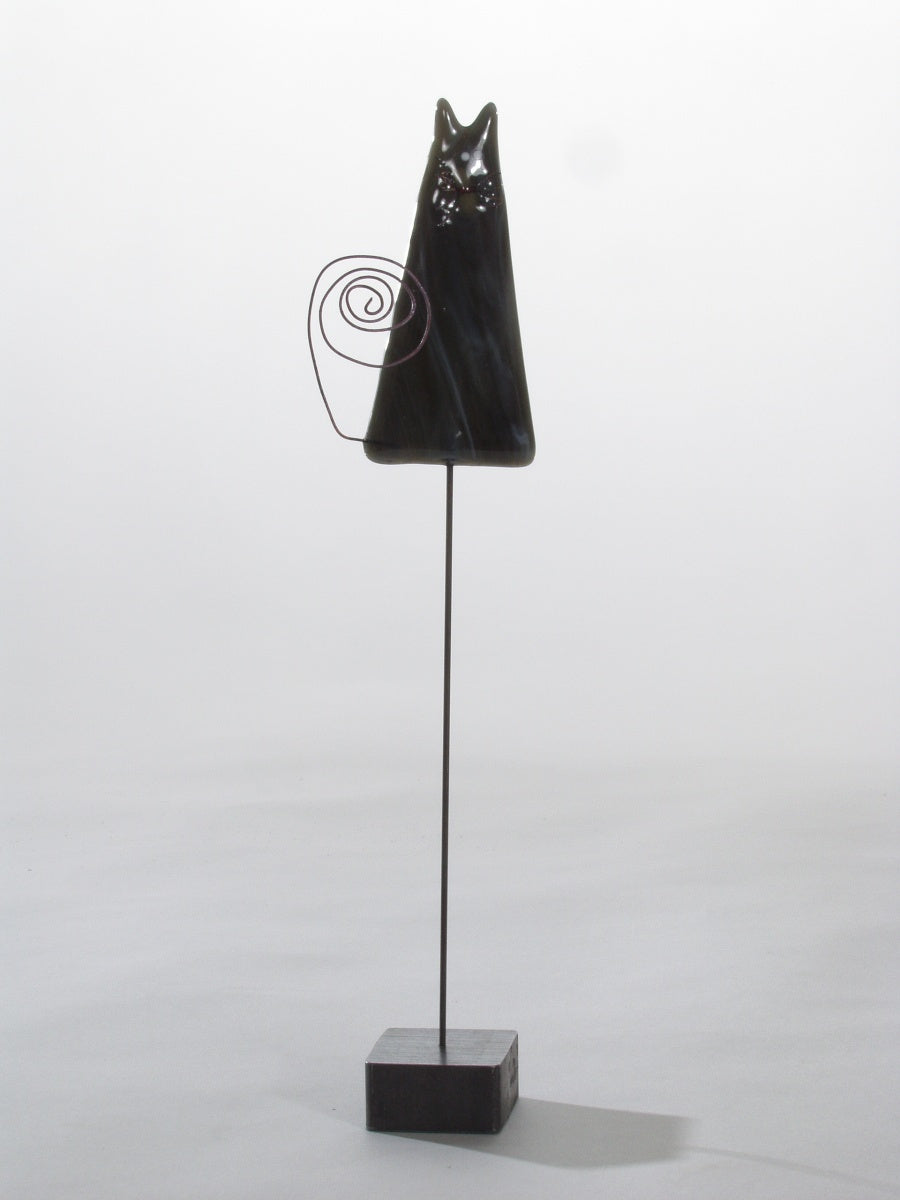 Glaskunst Kat zwart
