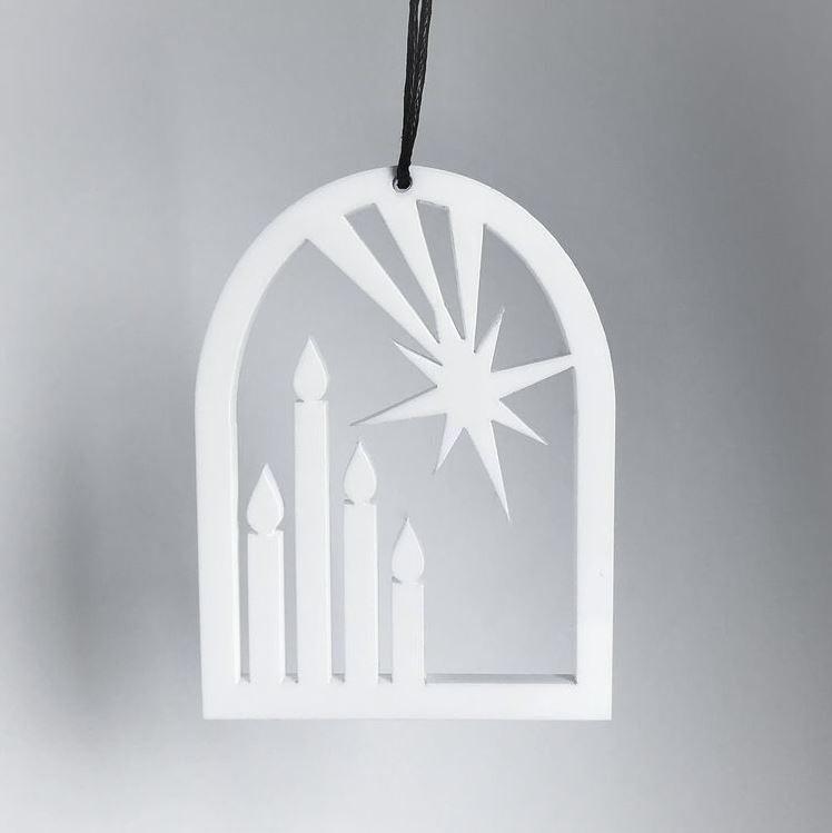 Kerstraam advent wit