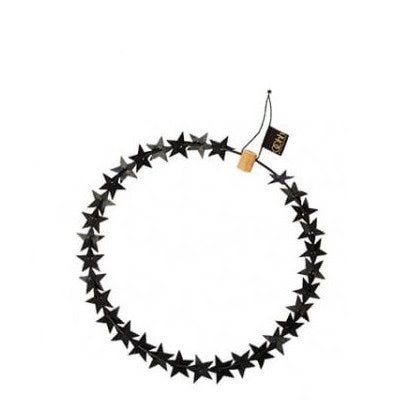 Sterrenkrans zwart 23cm