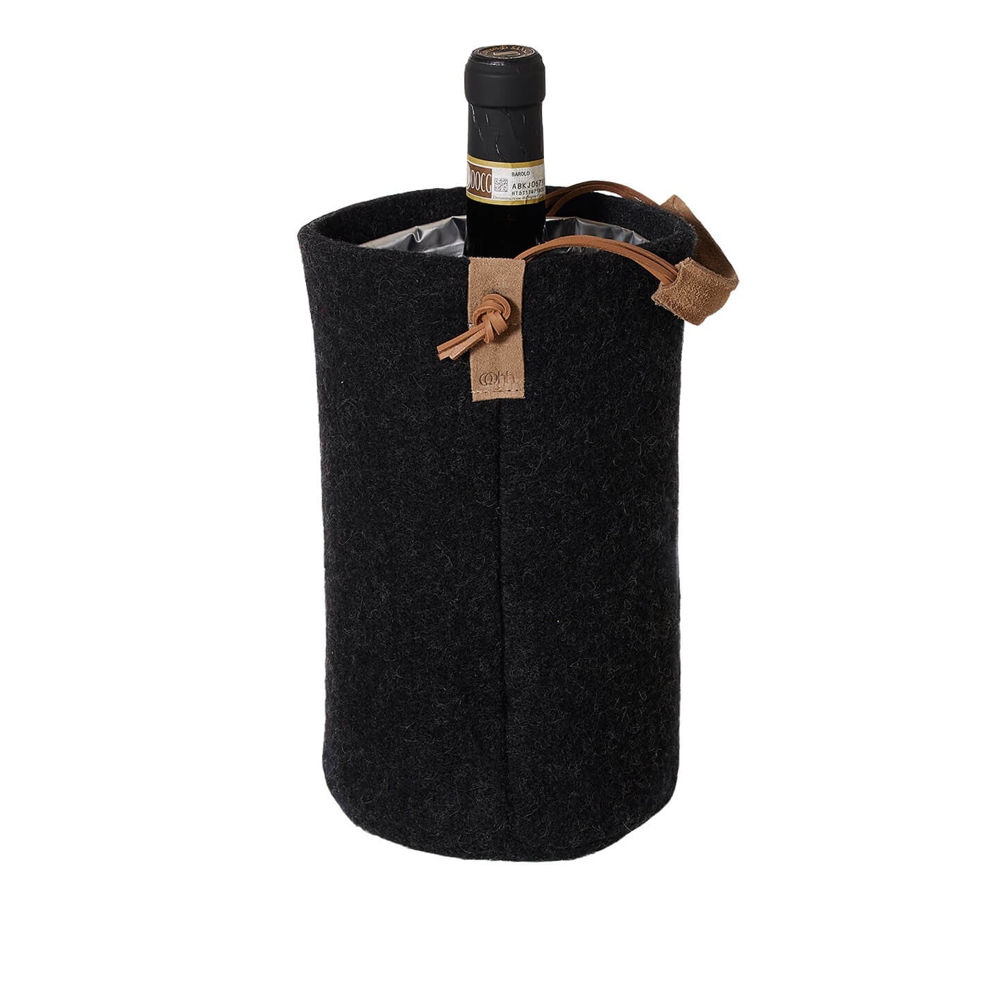 Wijnkoeler Zero Waste wool antraciet