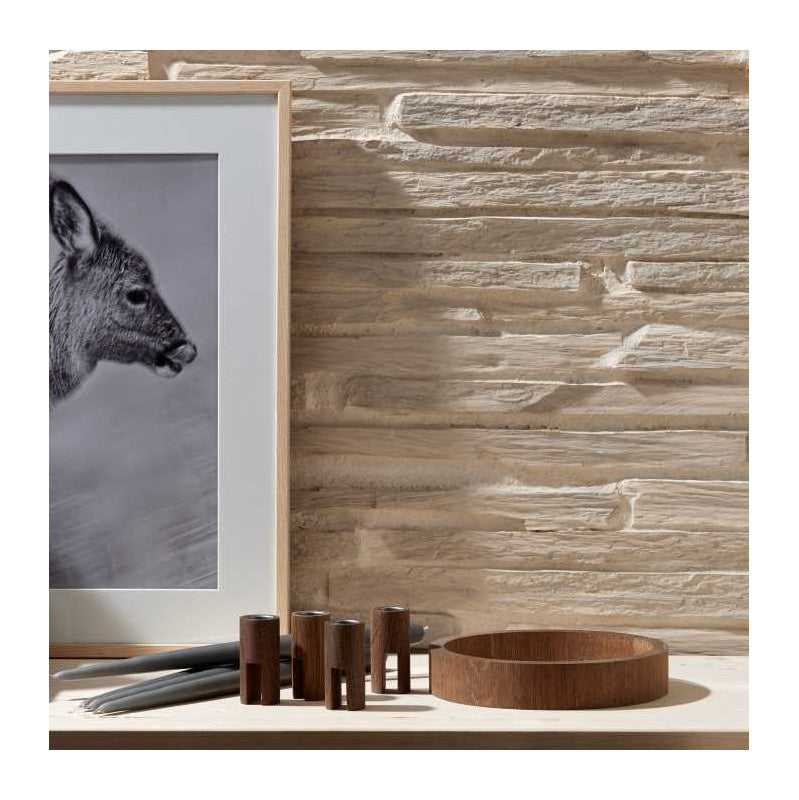 Kaarsenstandaard Circle gerookt eiken