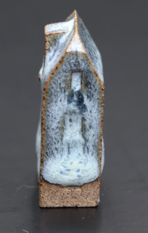 Huis klein blauw-wit