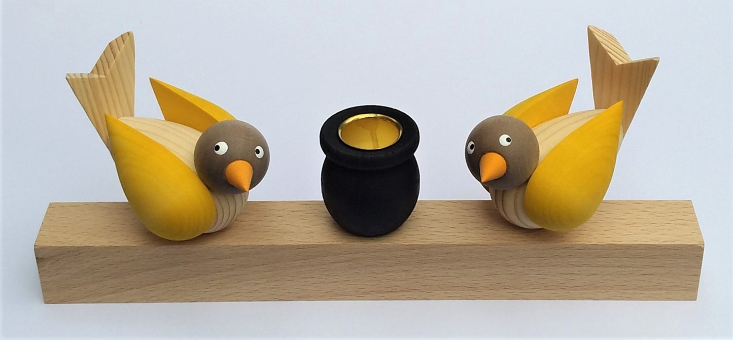 Deco groot Vogels Luxe set geel