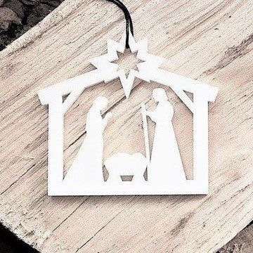 Kerststal wit