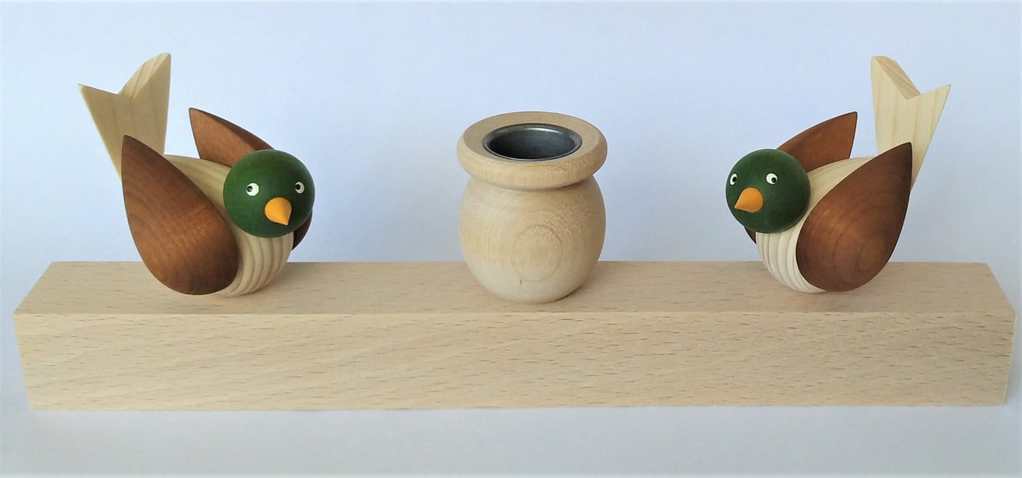 Deco groot Vogels Luxe set bruin