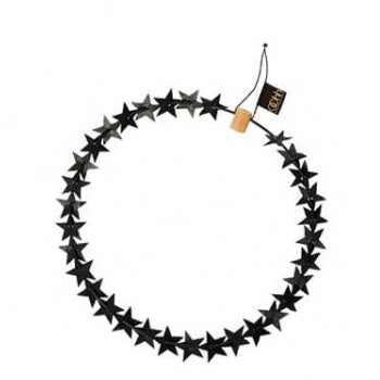 Sterrenkrans zwart 28cm