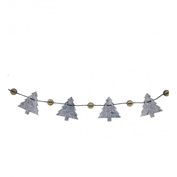 Eco-vilt Kerstbomenslinger wit