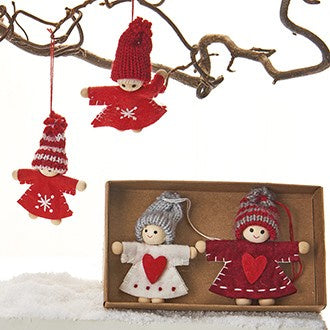 Kerstmeisjes hangend 4 st