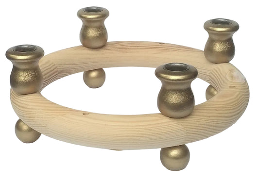 Kaarsenkrans klein goud