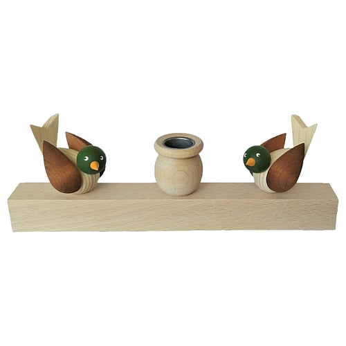 Deco groot Vogels Luxe set bruin