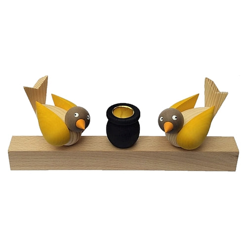 Deco groot Vogels Luxe set geel
