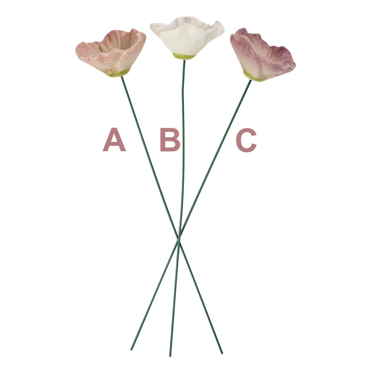 Tuinprikker Bloem keramiek 30cm