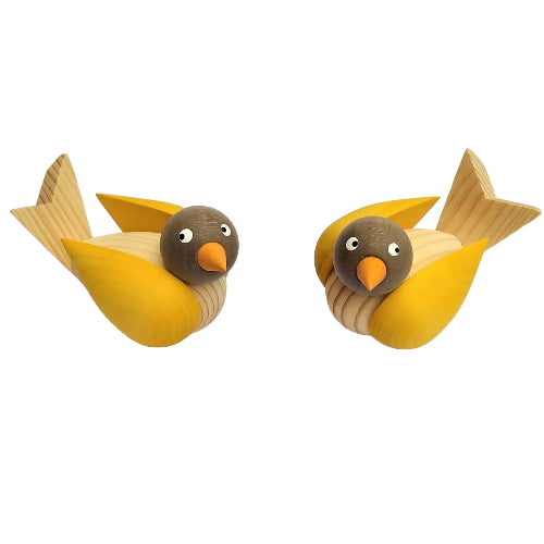 Deco groot Vogels Luxe set geel