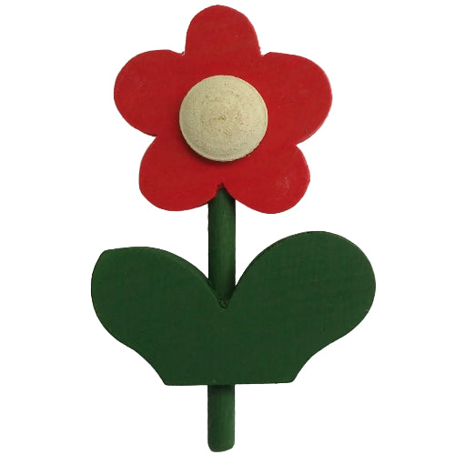 Deco klein Bloem rood