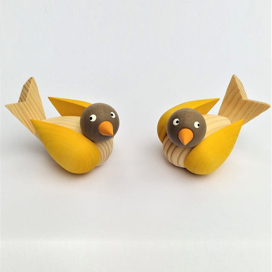 Deco groot Vogels Luxe set geel