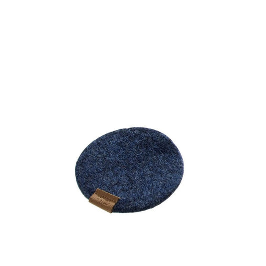 Onderzetter Zero Waste wool blauw 10 cm